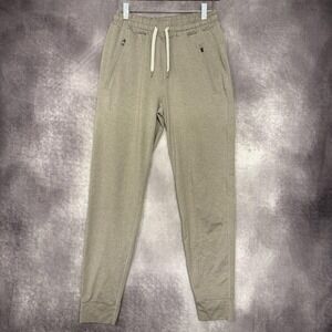 Vuori Pants Men's Small Tan Performance V438 Joggers Recycled‎ Zip Pockets